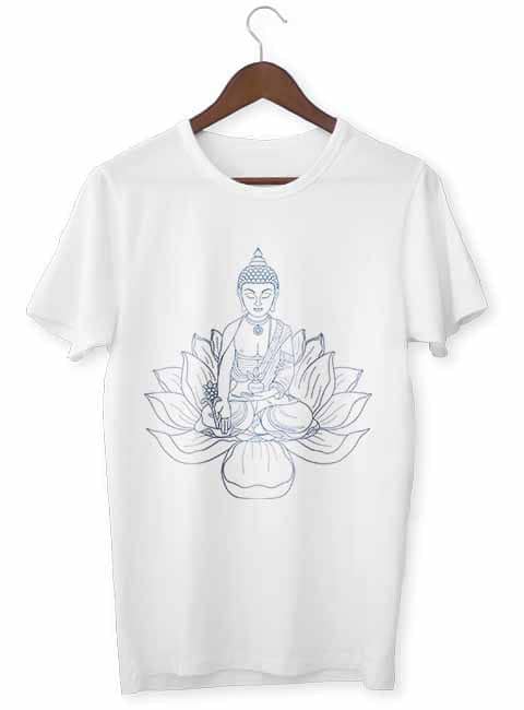 T-Shirt Zen <Br> Buddha Lotusblomst
