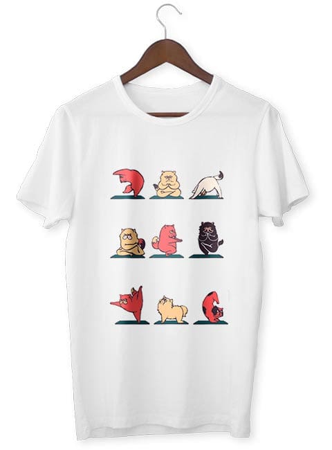 T-Shirt Zen <Br> Yoga Kropsholdning Kat