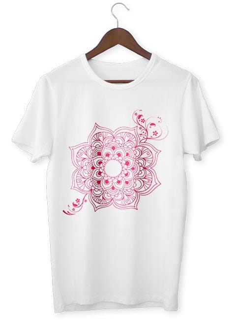 Zen T-Shirt <Br> Pink Lotusblomst
