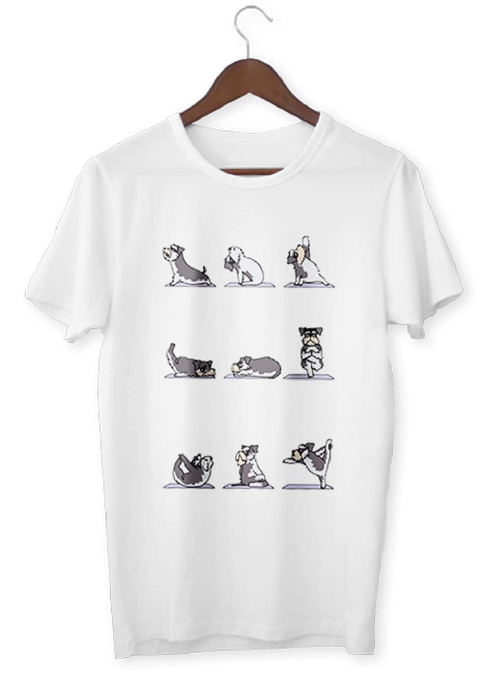 T-Shirt Zen <Br> Hund Schnauzer Yoga