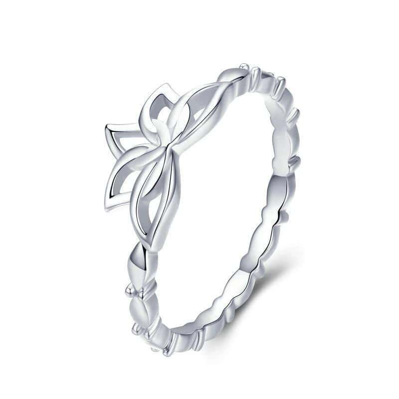 Anti-Stress Ring <Br>Alliance Lotusblomst (Sølv)
