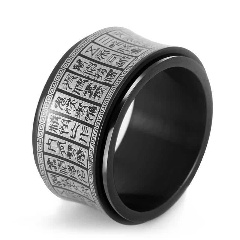 Anti-Stress Ring <Br> Ring Med Kinesisk Symbol