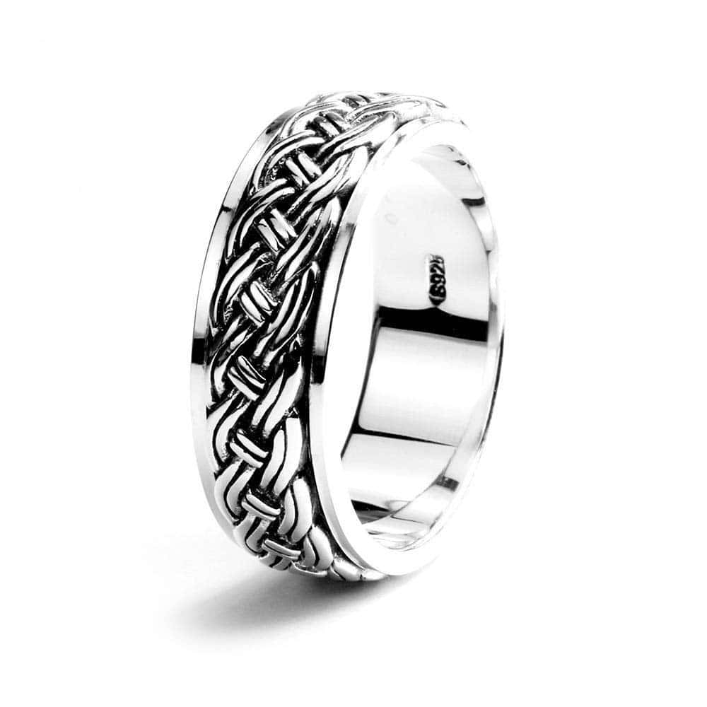 Anti-Stress Ring <Br> Flettet Ring (Sølv)