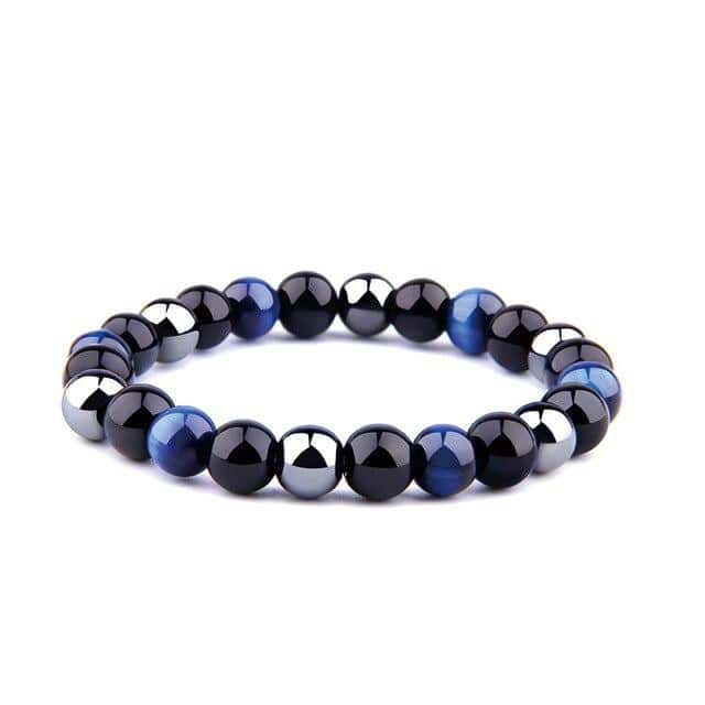 Anti-Stress Armbånd <Br>I Lapis Lazuli, Sort Obsidian Og Hæmatit