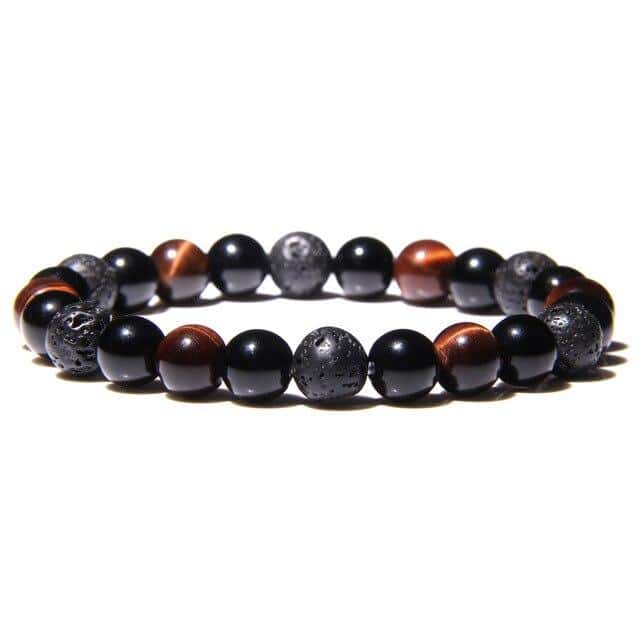 Anti-Stress Armbånd <Br>Onyx Og Tigerøje