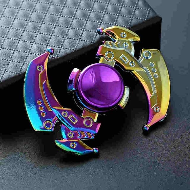 Regnbue Syvkantet Håndspinner Fidget Zinklegering Metal Fidget Spinner Metal Leje Edc Finger Spinner Hånd Lindrer Stress
