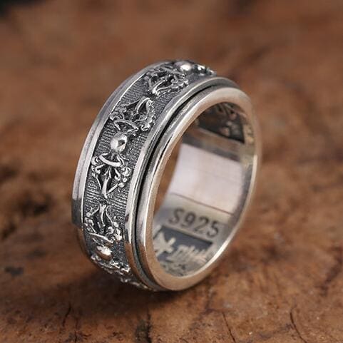 Anti-Stress Ring <Br>Tibetan (Sølv)