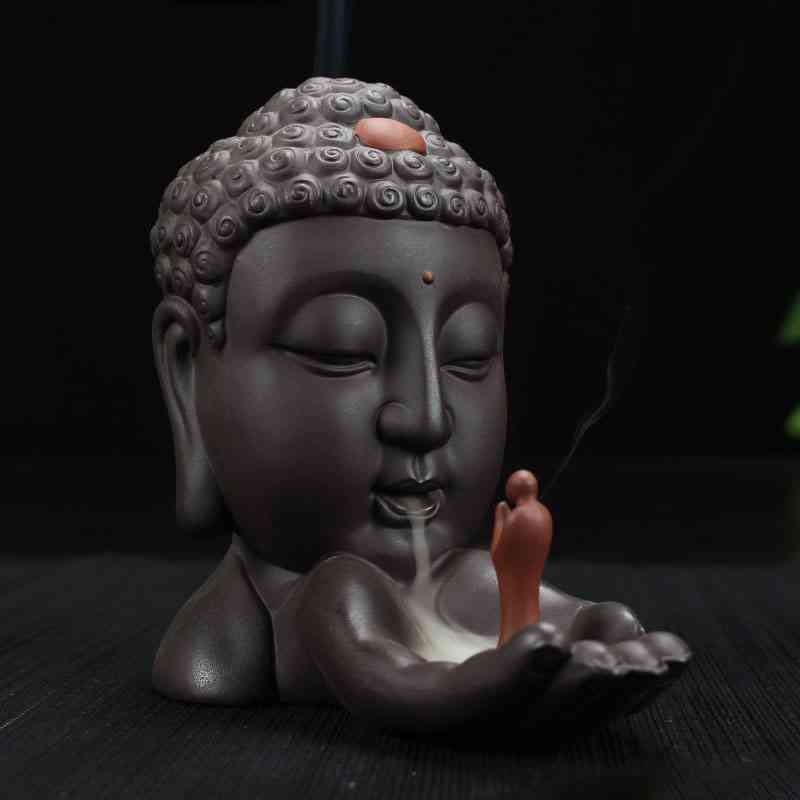 Røgelsesholder <Br>Buddha-Hoved