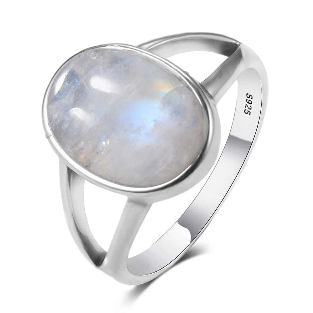 Zen Ring <Br>Hvid Månesten