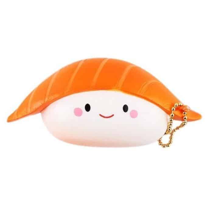 Anti-Stress Nøglering<Br>Squishy Sushi